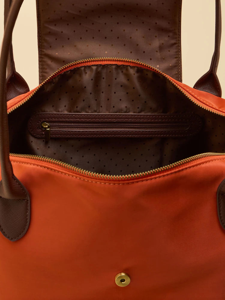 Joules Edie Orange Shopper Bag