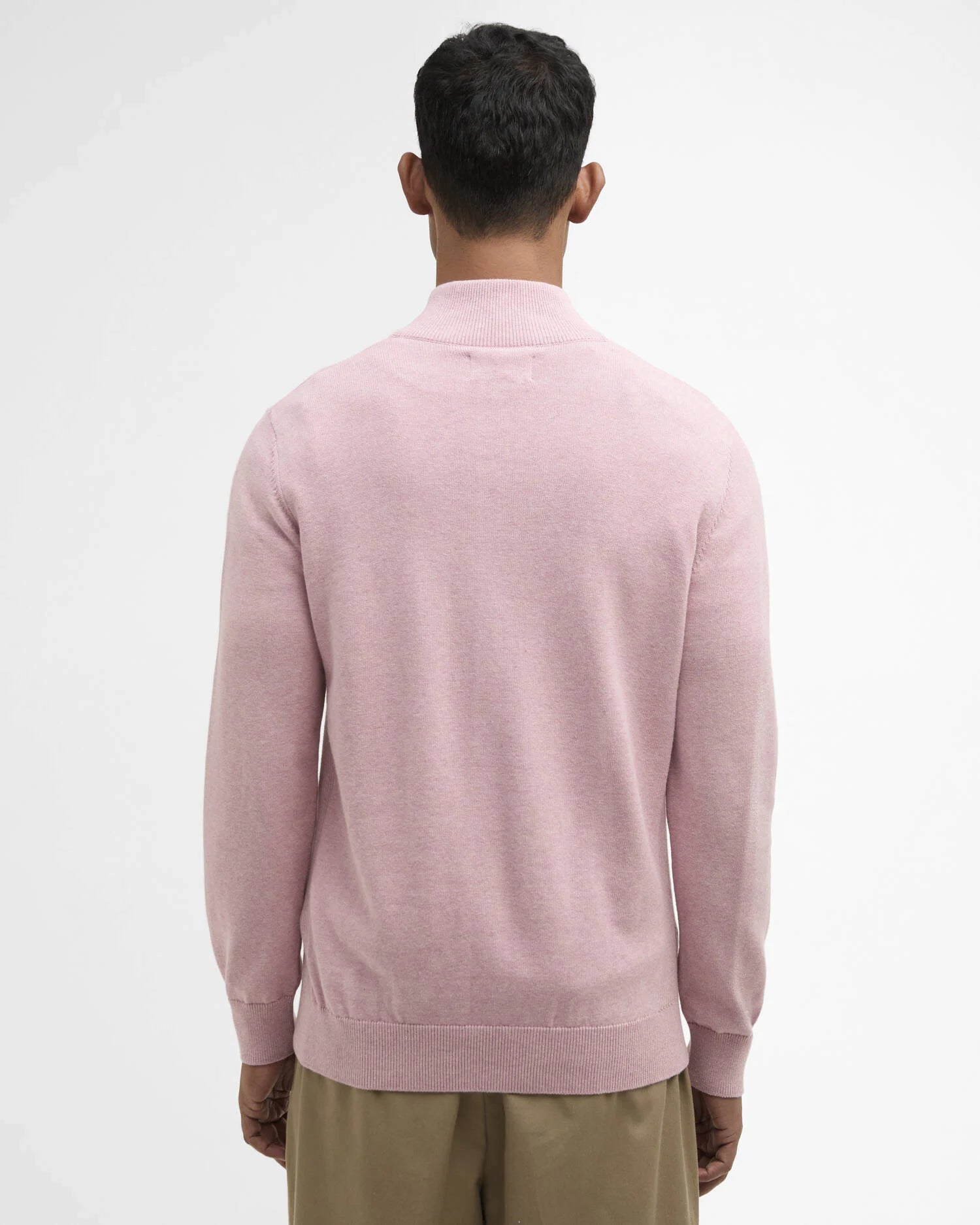 Barbour Cotton Half Zip Knitted Jumper - Pink