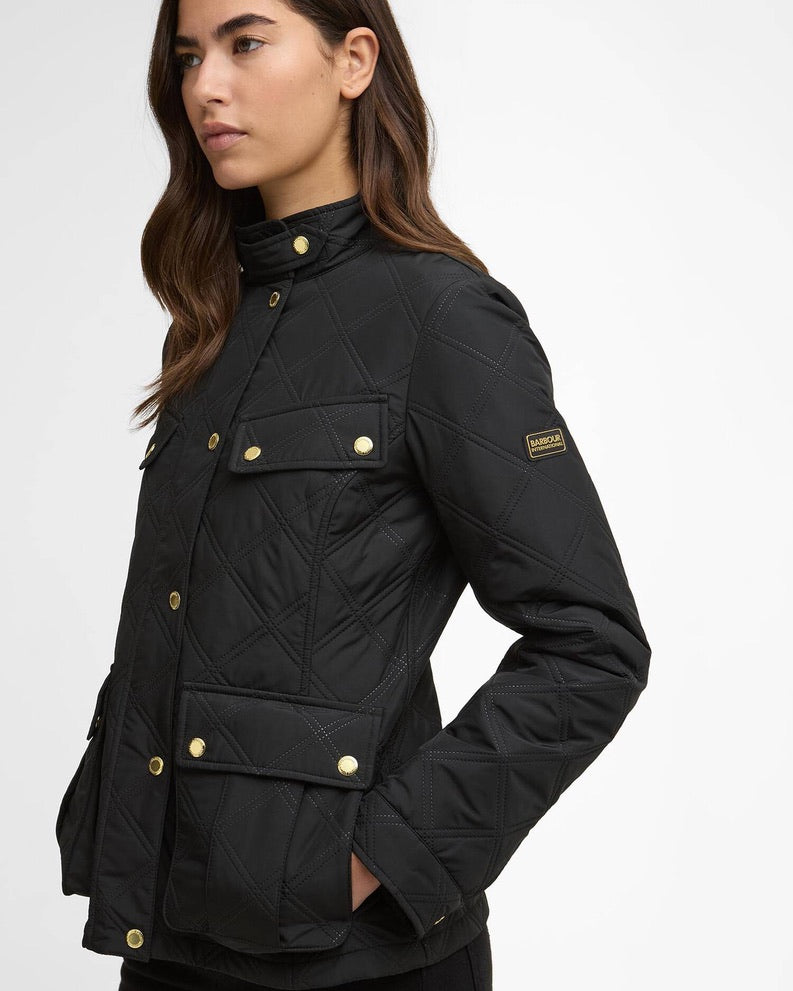 Barbour International Halsey Quilted Jacket - Black