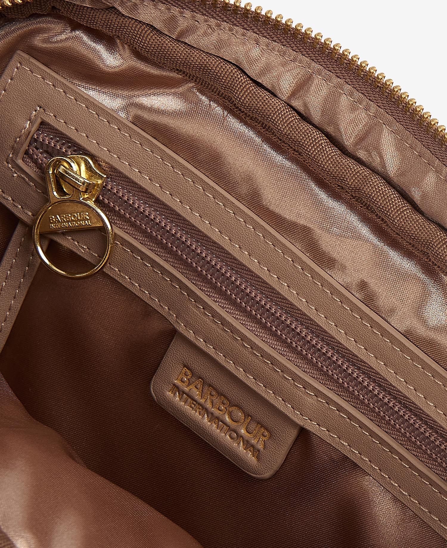 Barbour International Quilted Sloane Crossbody Bag - Camel