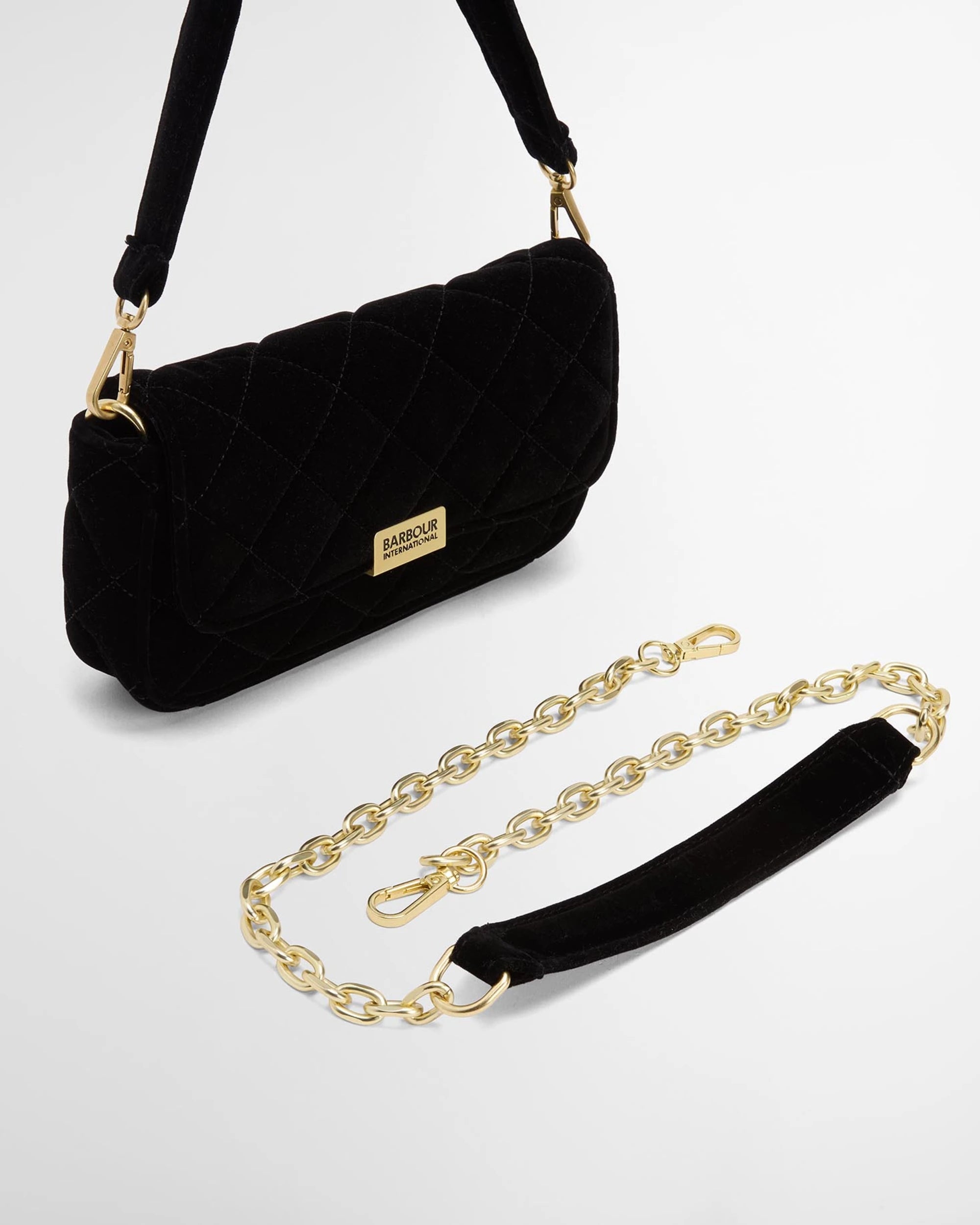 Barbour International Quilted Mini Soho Crossbody Bag - Velvet Black
