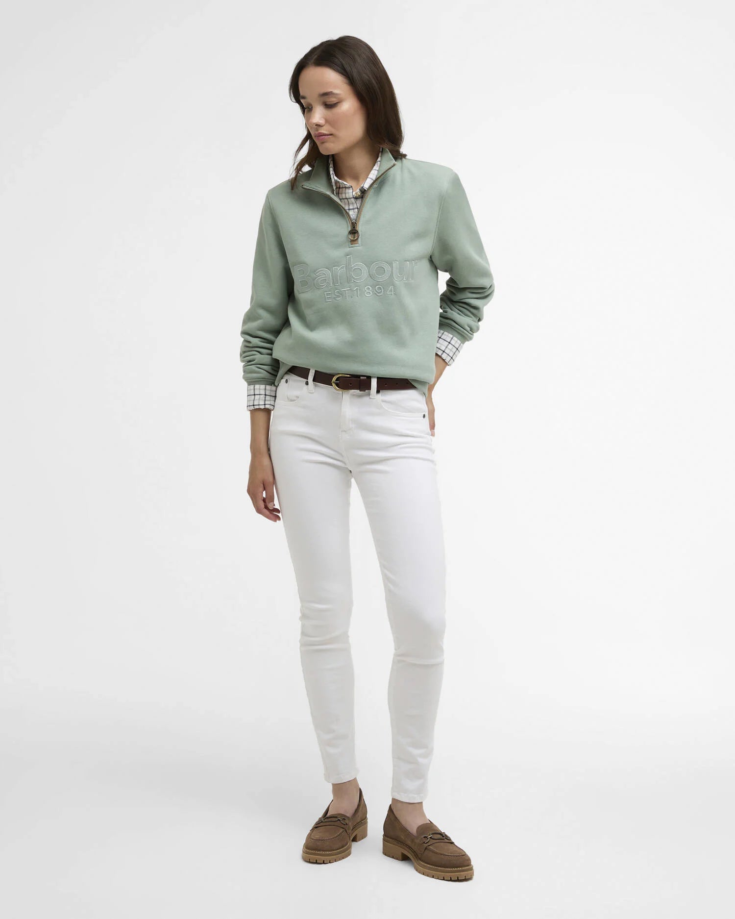 Barbour Cynthia Half Zip Sweatshirt - Blue Sage