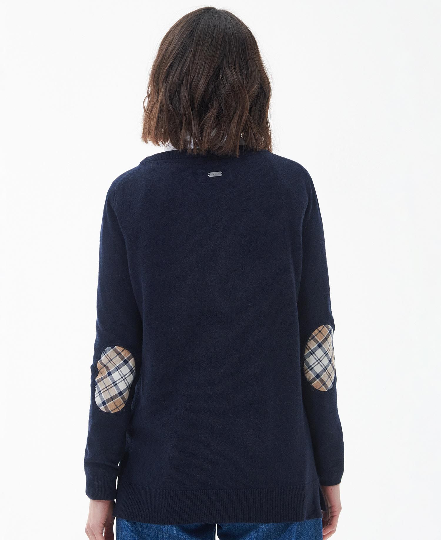 Barbour Pendle Crew Knit - Navy/Fawn