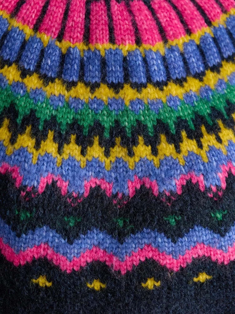 Joules Charlie Navy Fairisle Knitted Jumper