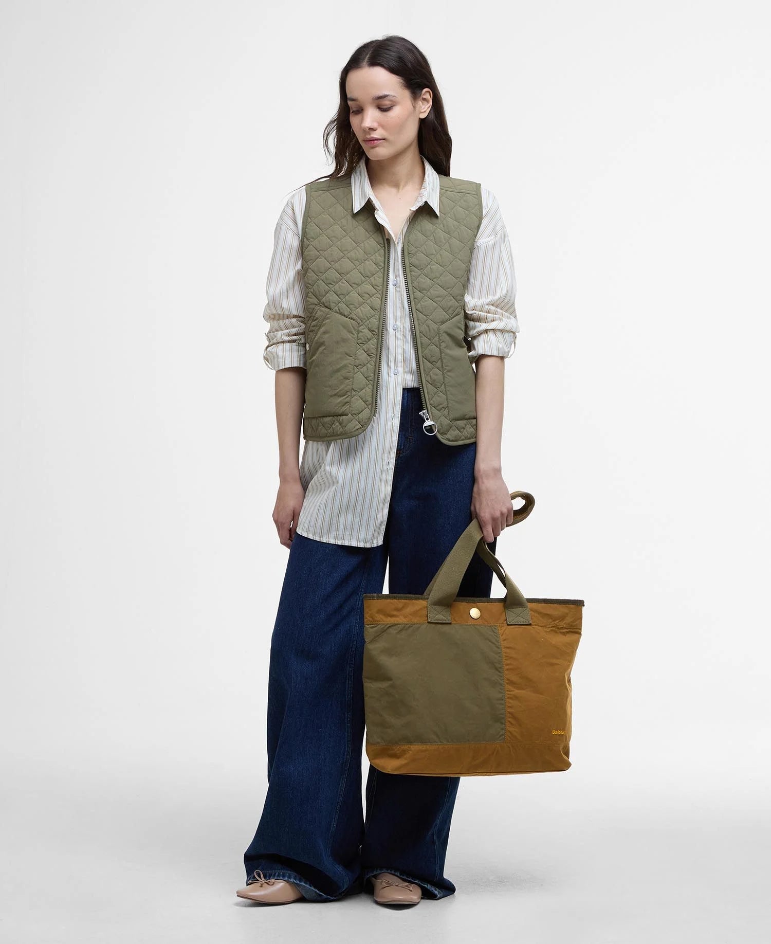 Barbour Mya Tote Bag - Dusky Green
