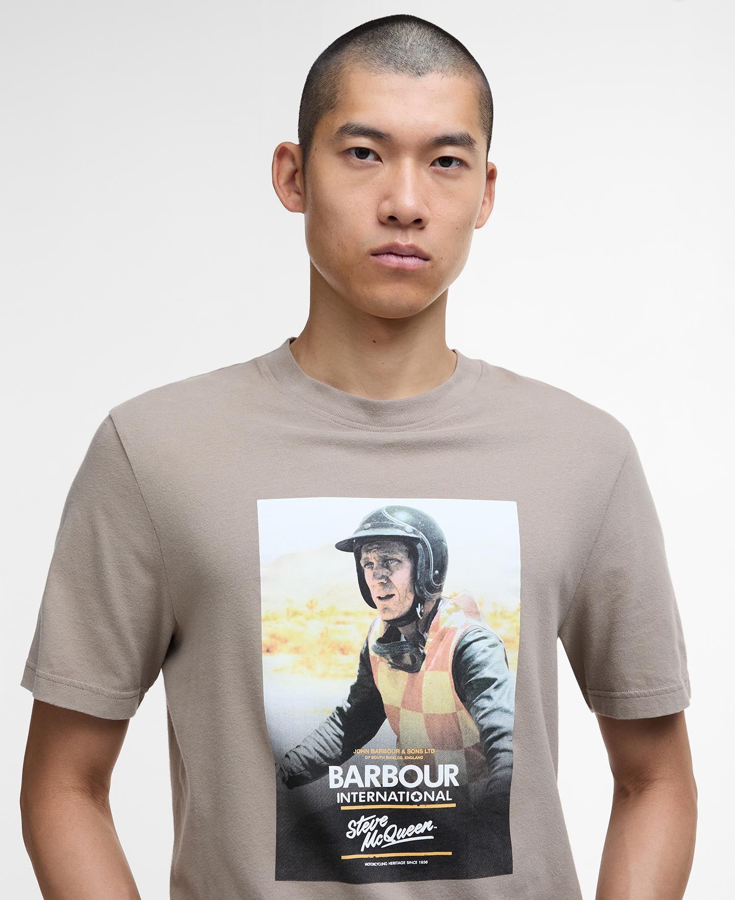 Barbour International SMQ Nicholl T-Shirt - Timberwolf