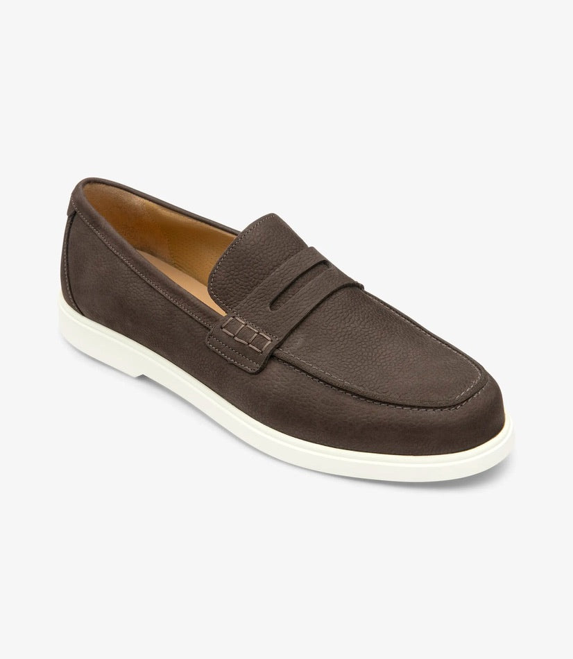 Loake Como Loafer - Dark Brown Nubuck
