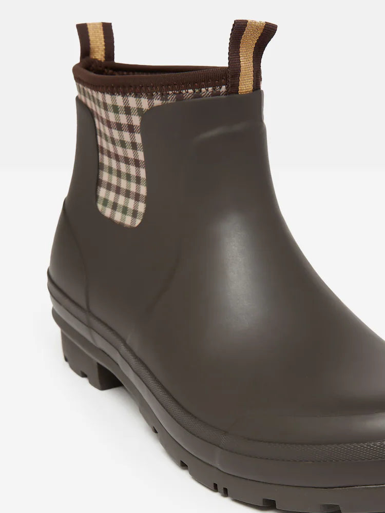 Joules Foxton Chocolate Brown Neoprene Lined Ankle Wellies