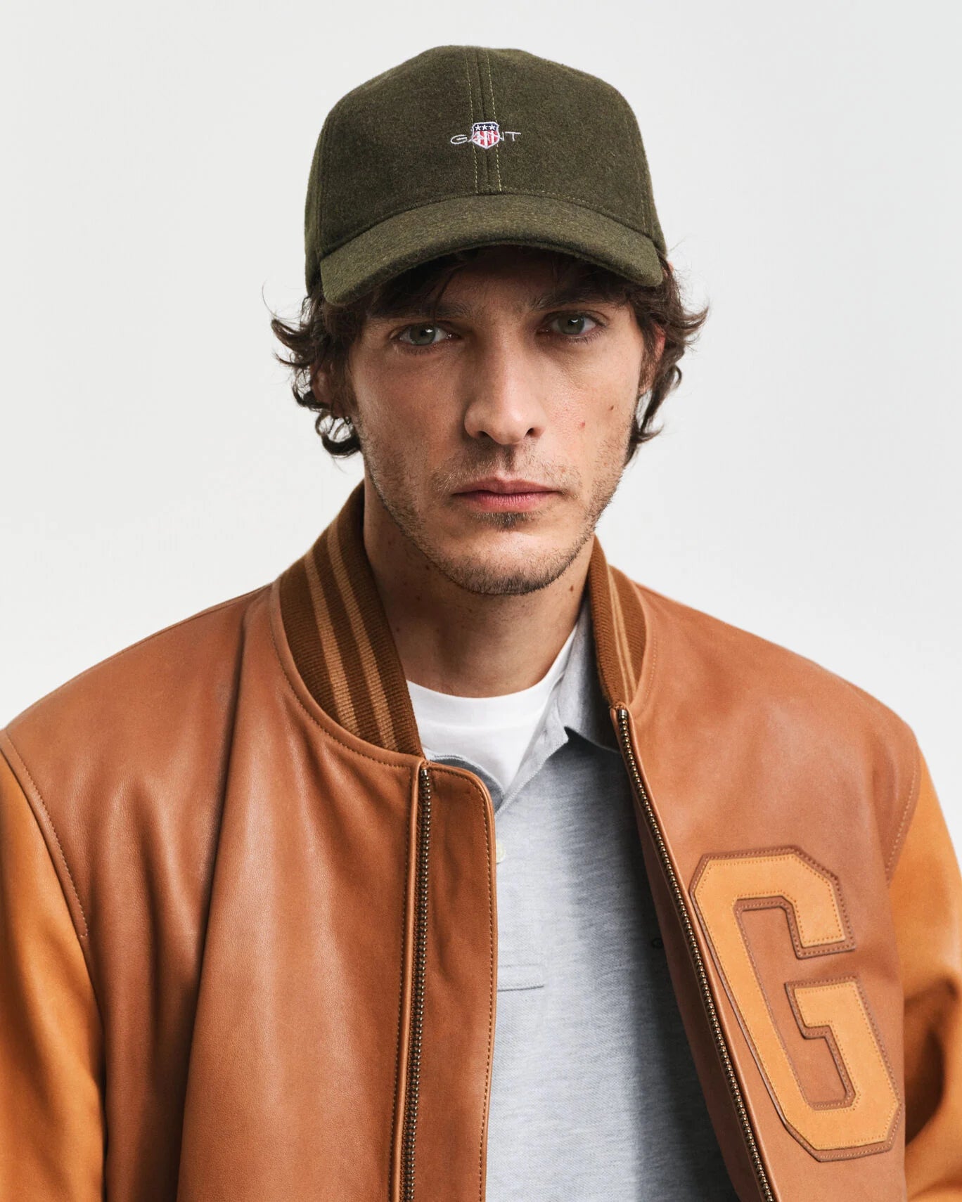 Gant Shield Melton Cap - Juniper Green
