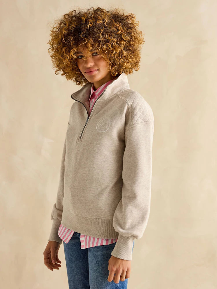 Joules Racquet Cream Half Zip Sweatshirt
