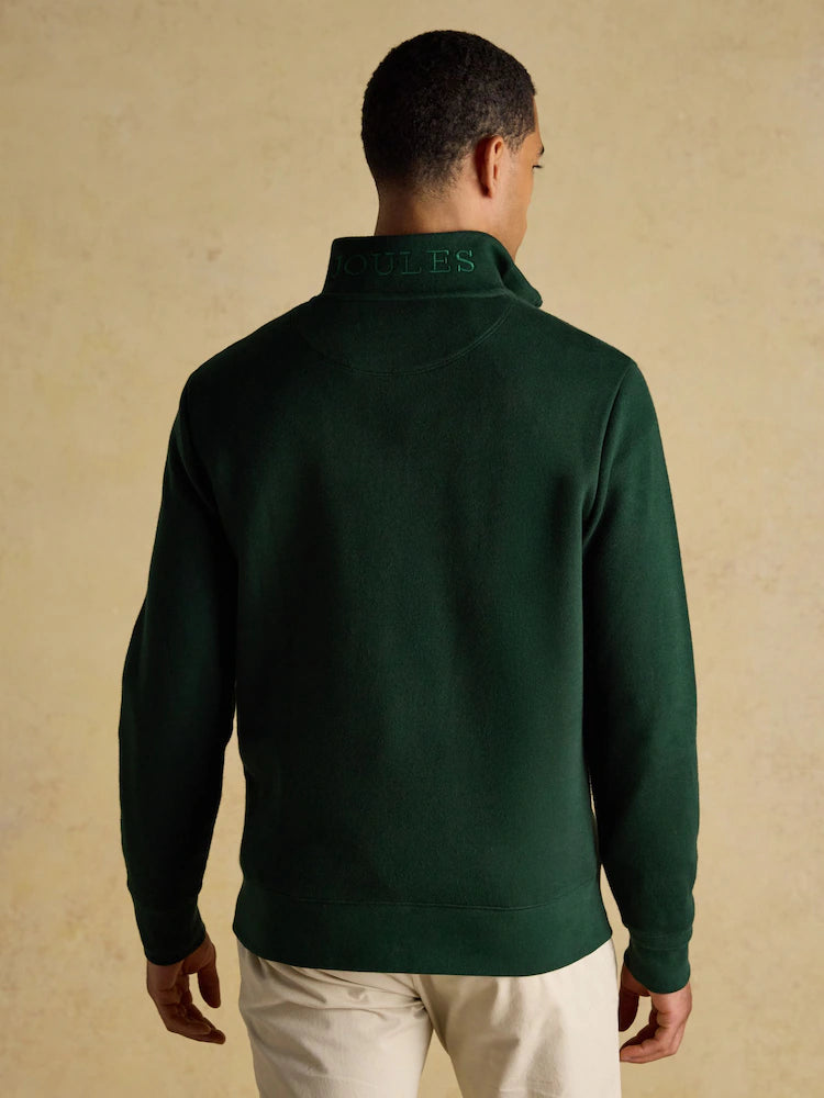 Joules Alistair Cosy Dark Green French Ribbed Knit Sweatshirt