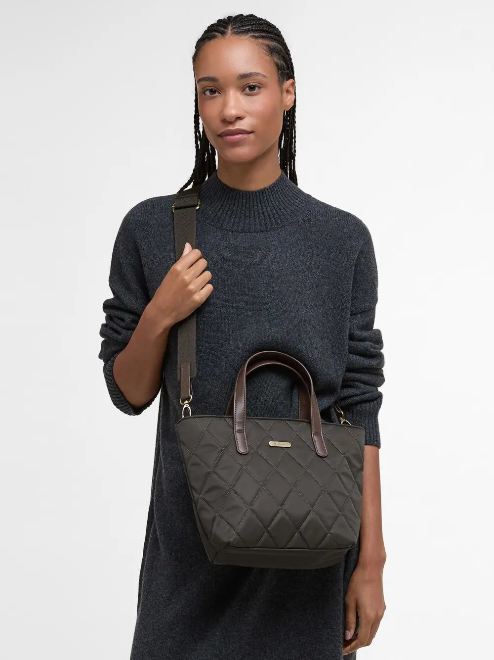 Barbour Mini Quilted Tote Bag - Olive