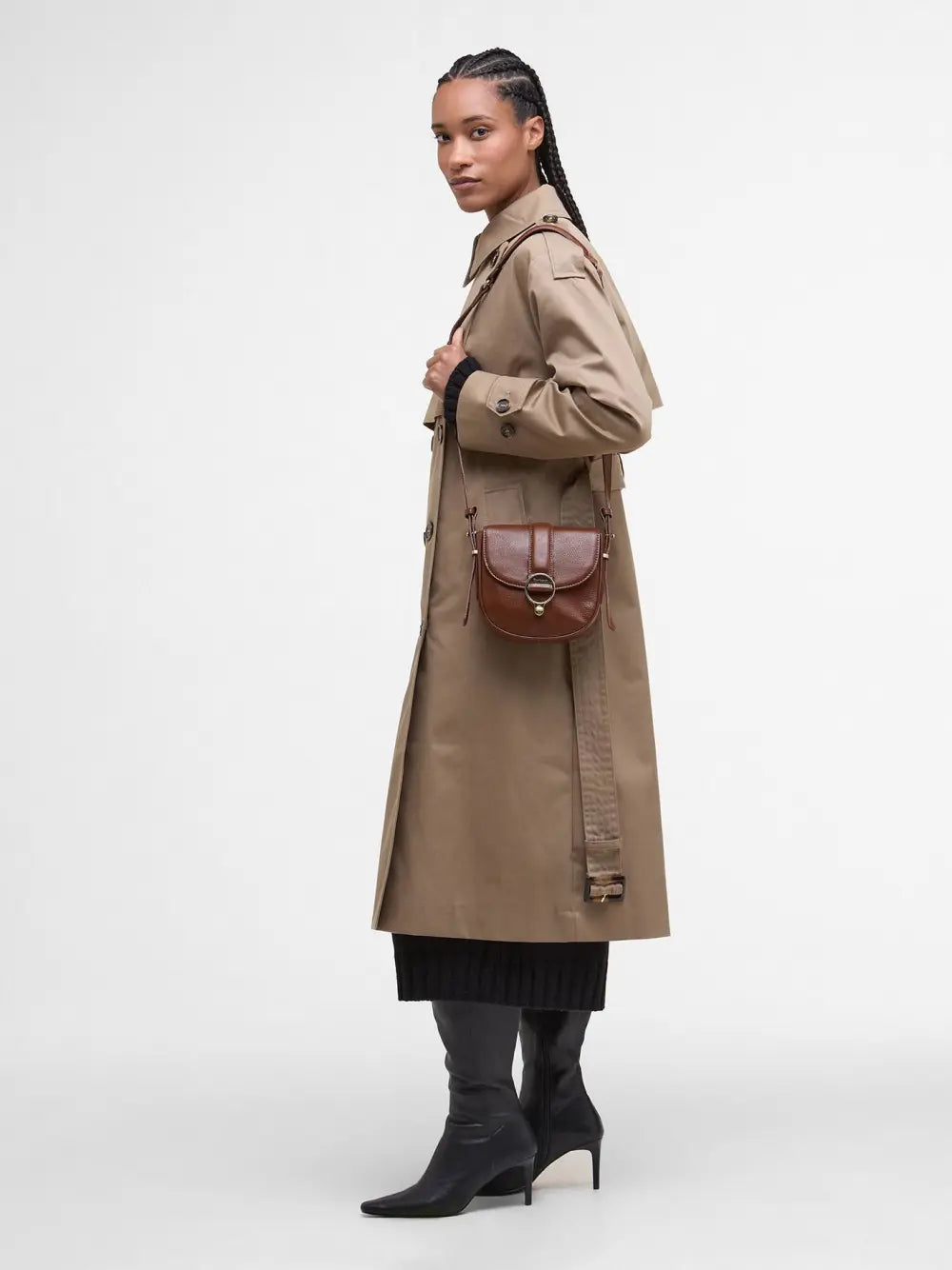Barbour Elm Leather Crossbody Bag - Brown