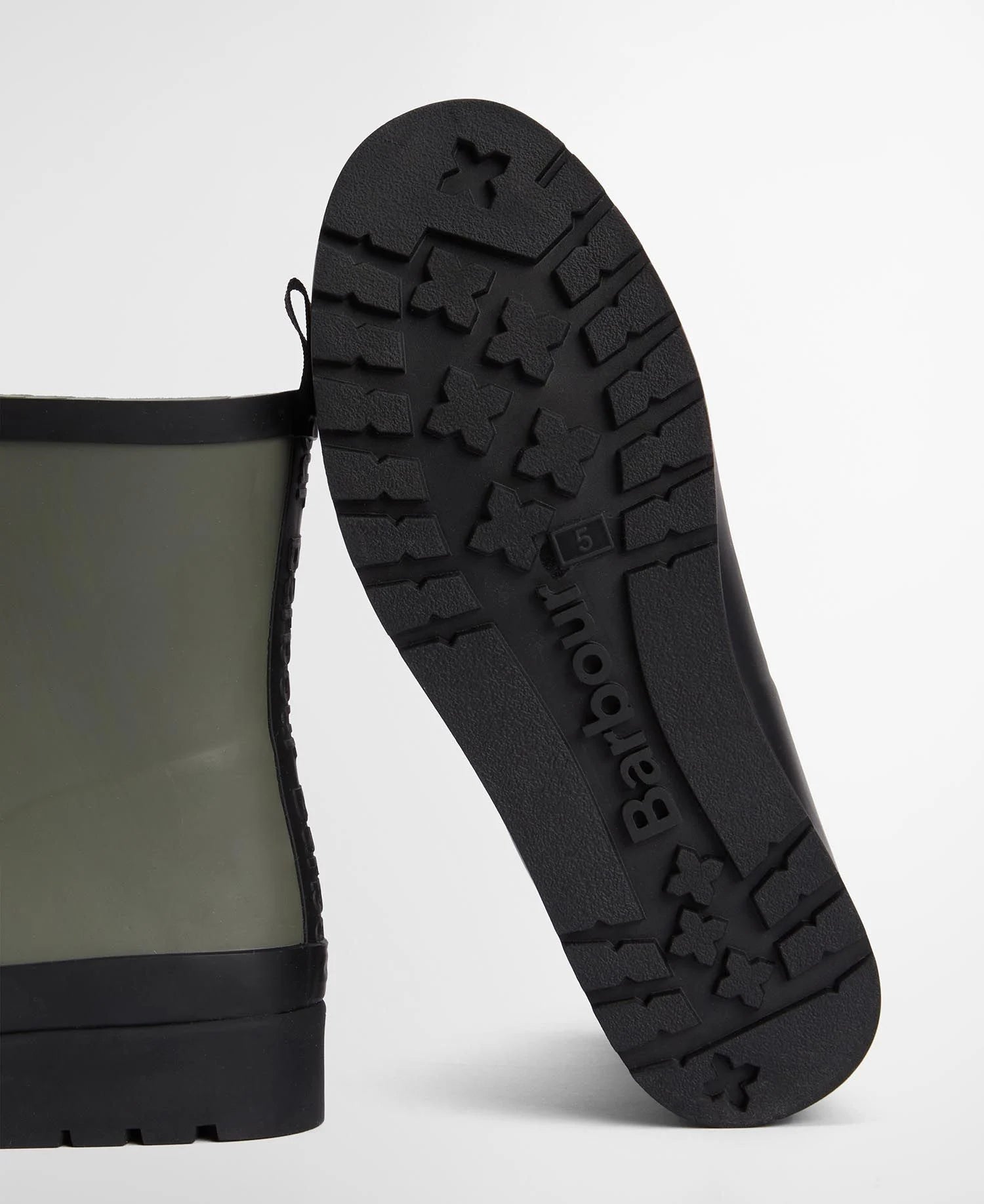 Barbour Portree Wedge Wellingtons - Dusky Olive/Black
