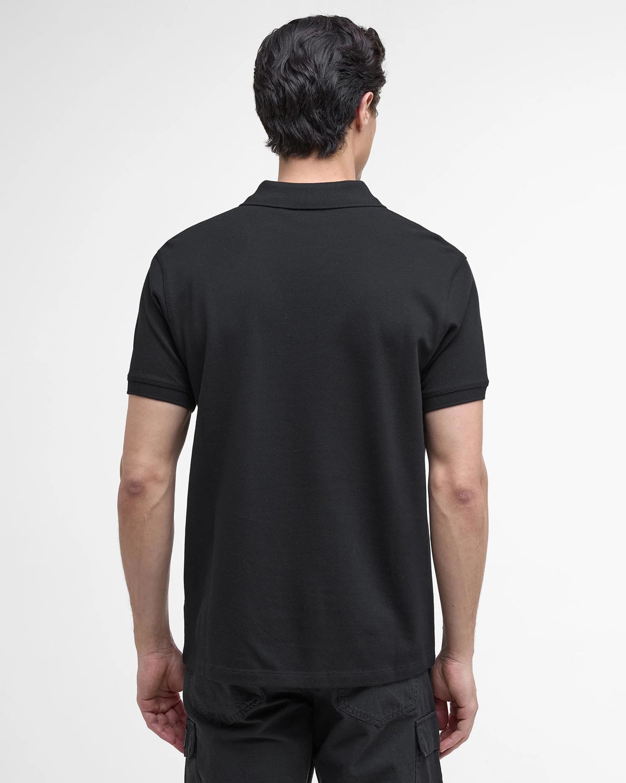 Barbour International Baynes Knit Placket Polo Shirt - Black
