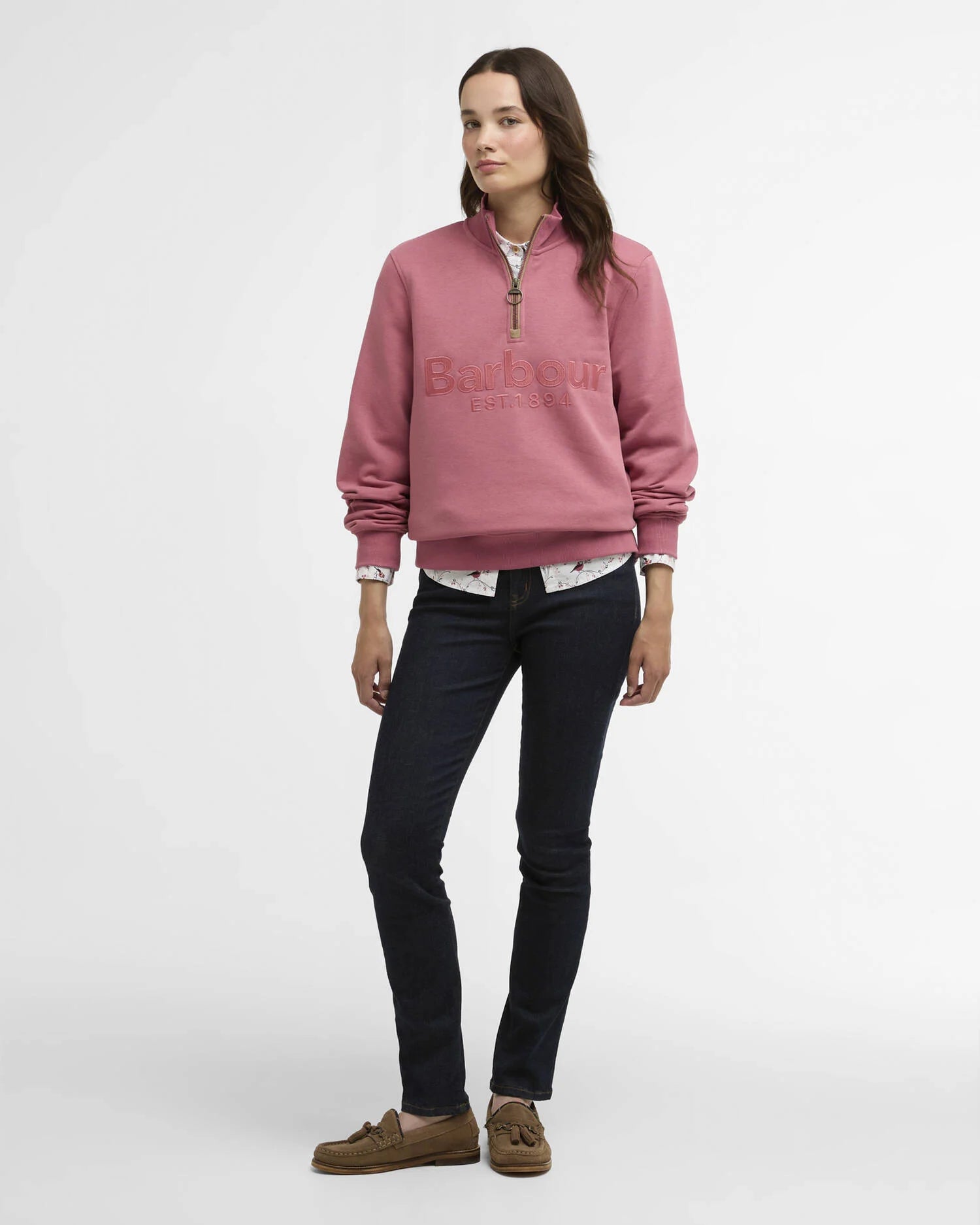 Barbour Cynthia Half Zip Sweatshirt - Wildberry