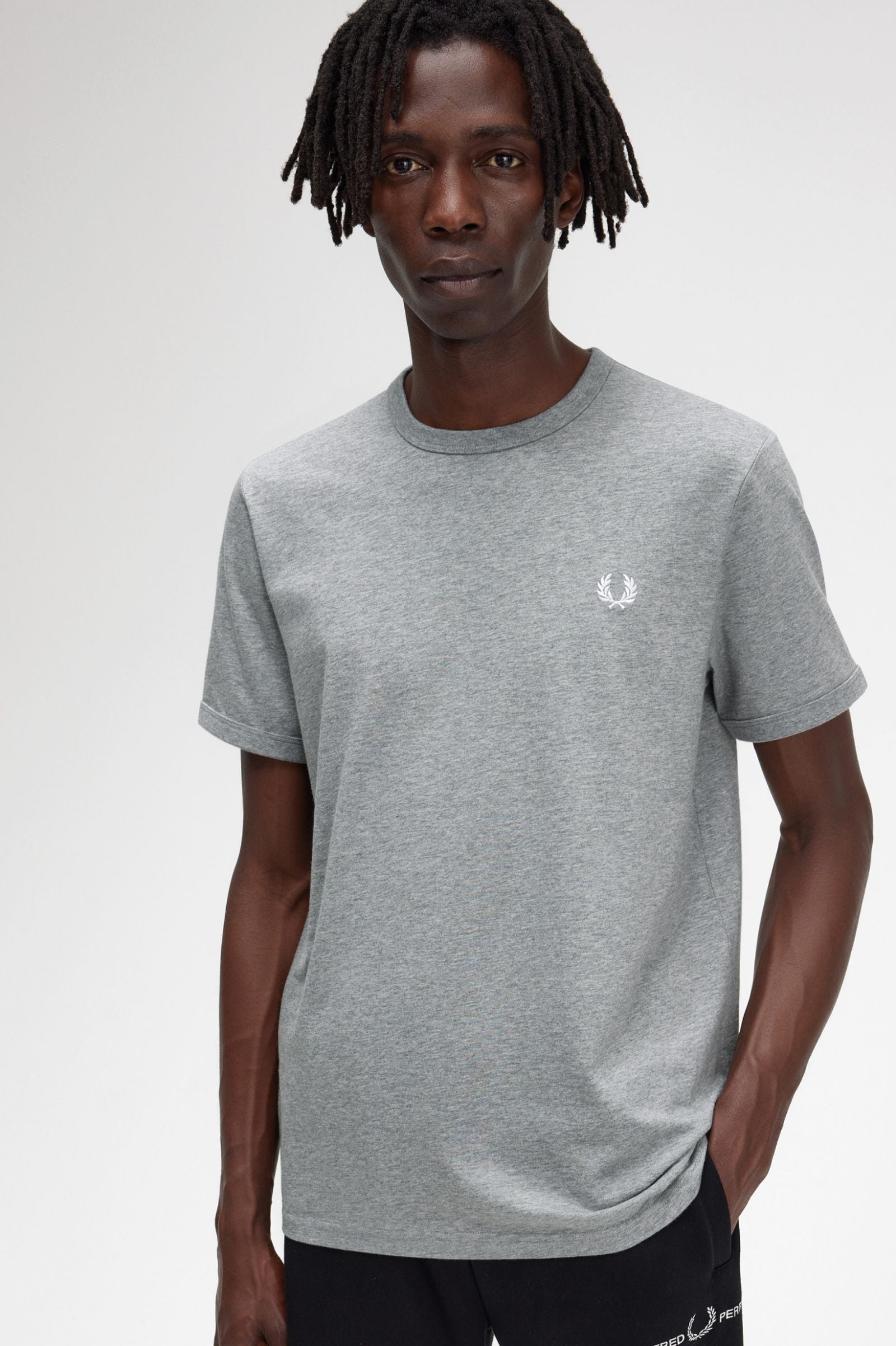 Fred Perry Ringer T-Shirt - Steel Marl