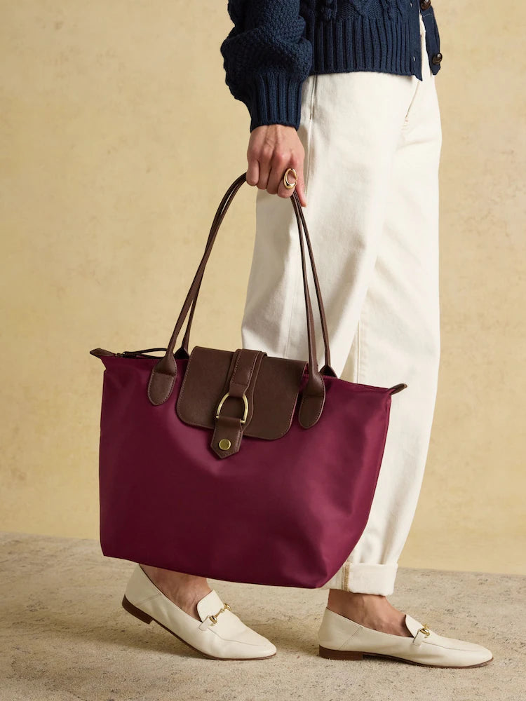Joules Edie Berry Red Shopper Bag
