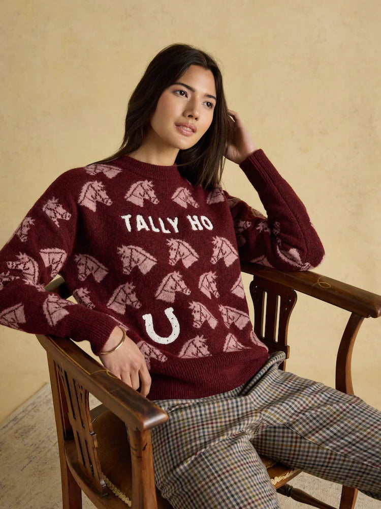 Joules Tally Ho Intarsia Knitted Jumper