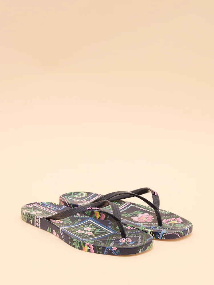 Joules Sunvale Floral Flip Flops