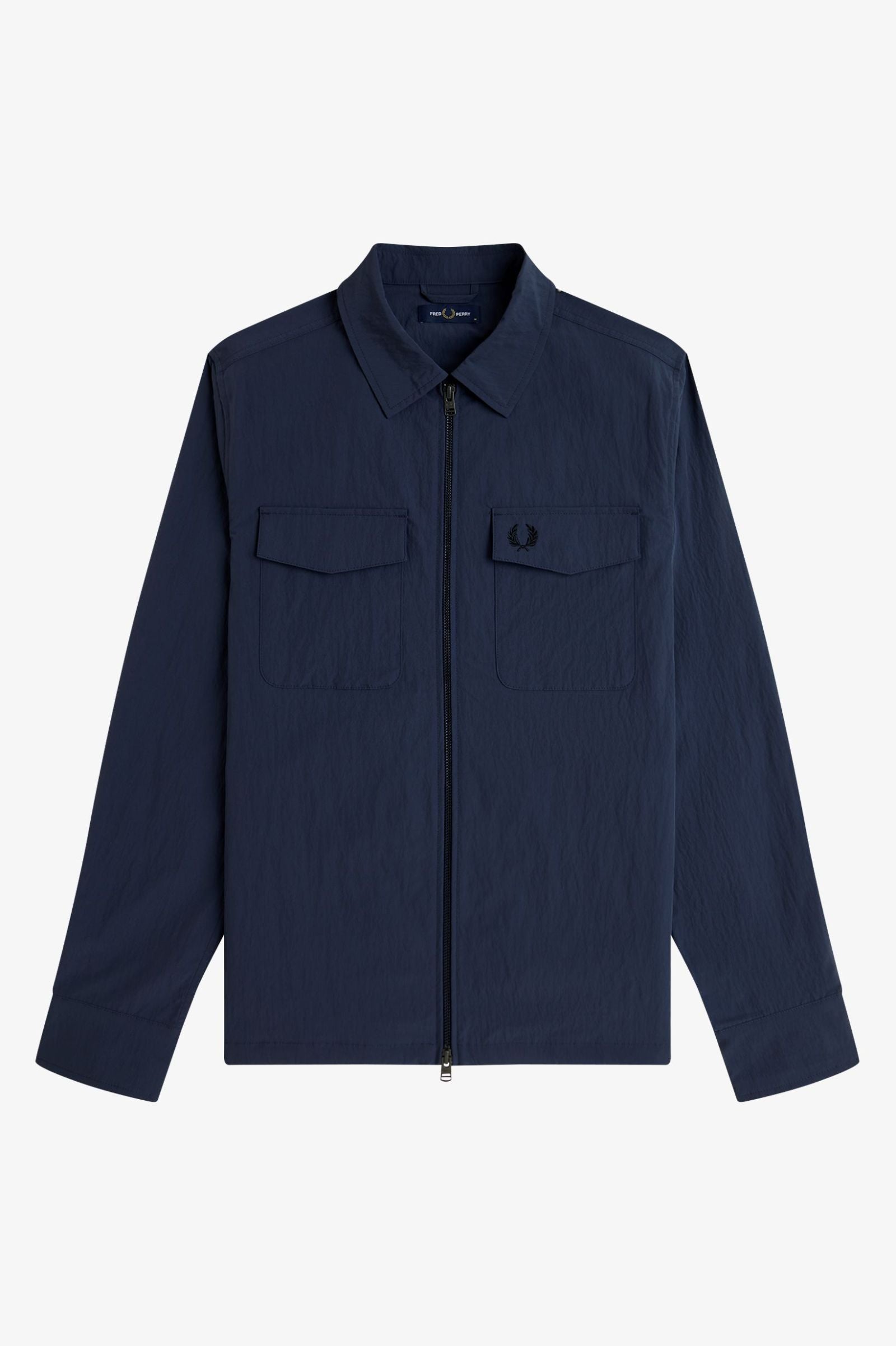 Fred Perry Zip Through Overshirt - Dark Airforce