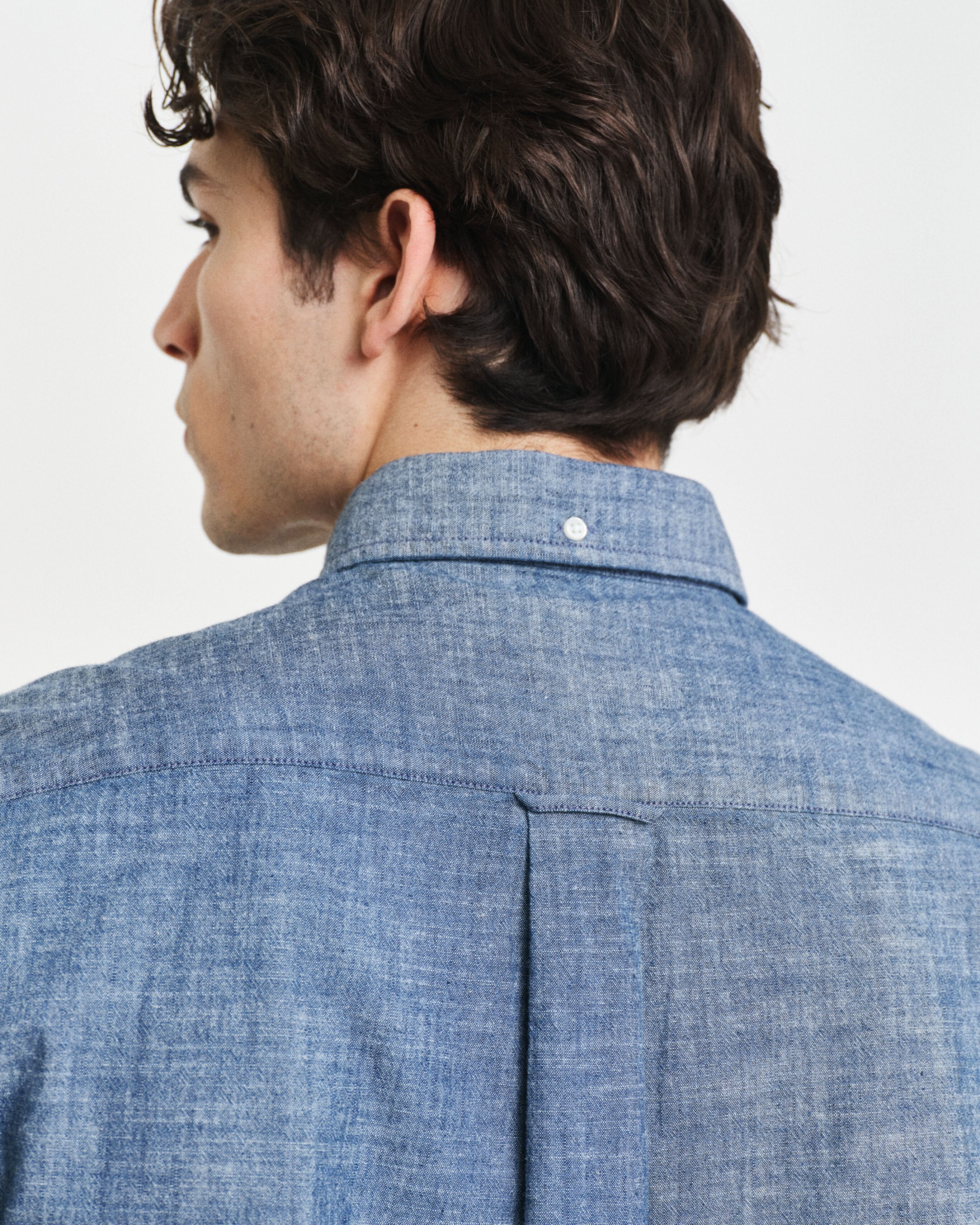 Gant Regular fit Indigo Chambray Shirt - Mid Blue