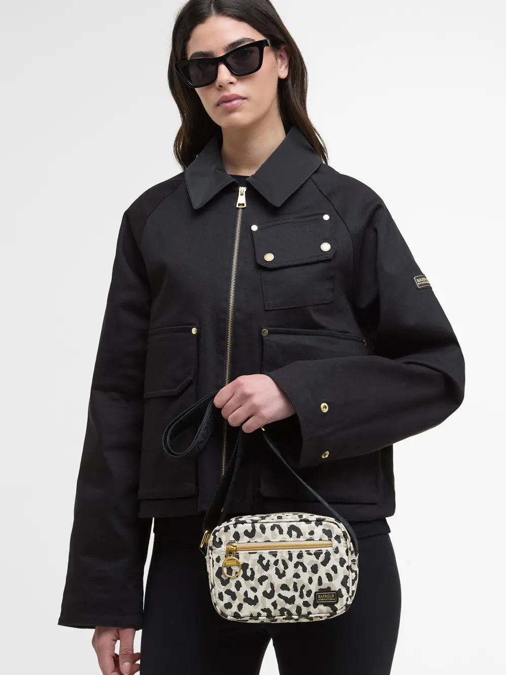 Barbour International Boulevard Micro Crossbody Bag - Jasmine Leopard