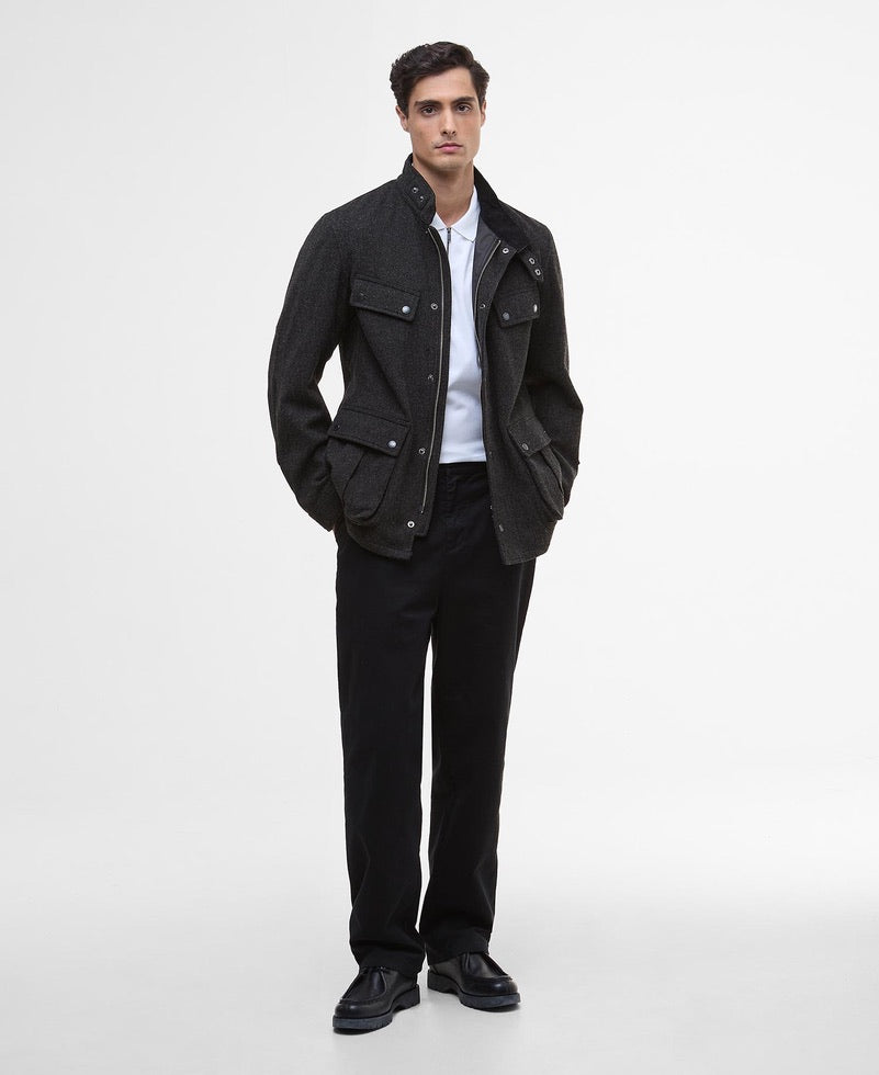 Barbour International Duke Wool Jacket - Charcoal Marl