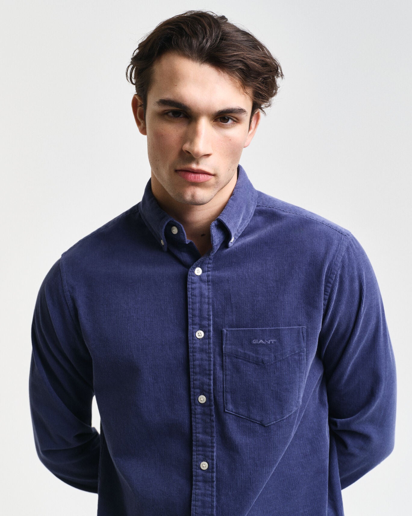 Gant Regular Fit Courduroy Shirt - Dusty Navy