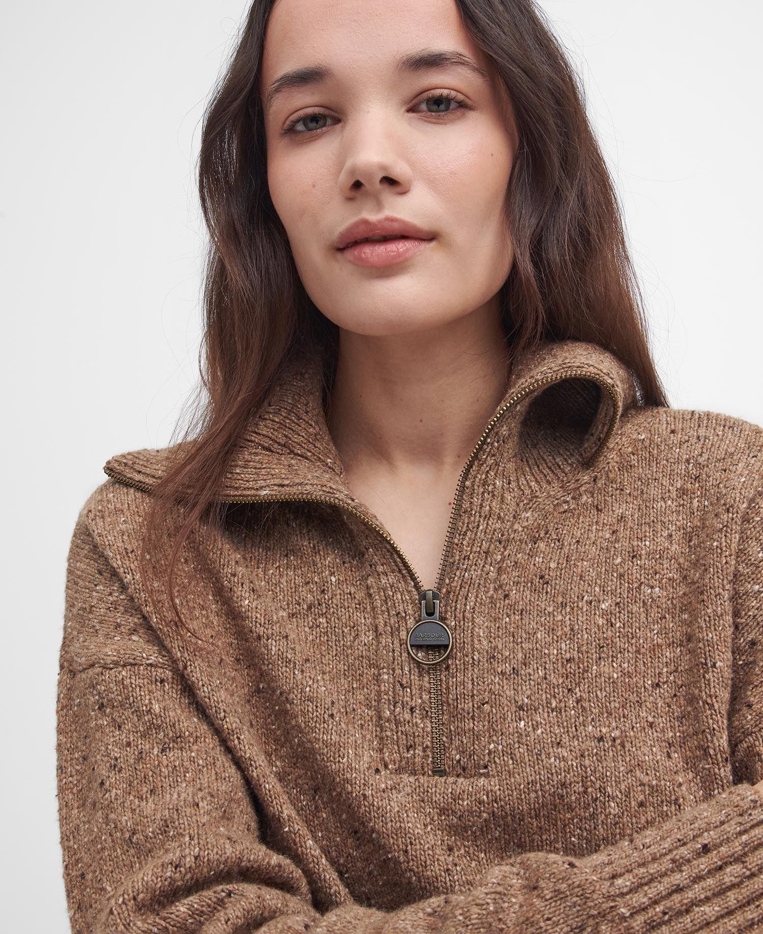 Barbour Lavensdale Half Zip Jumper - Honey
