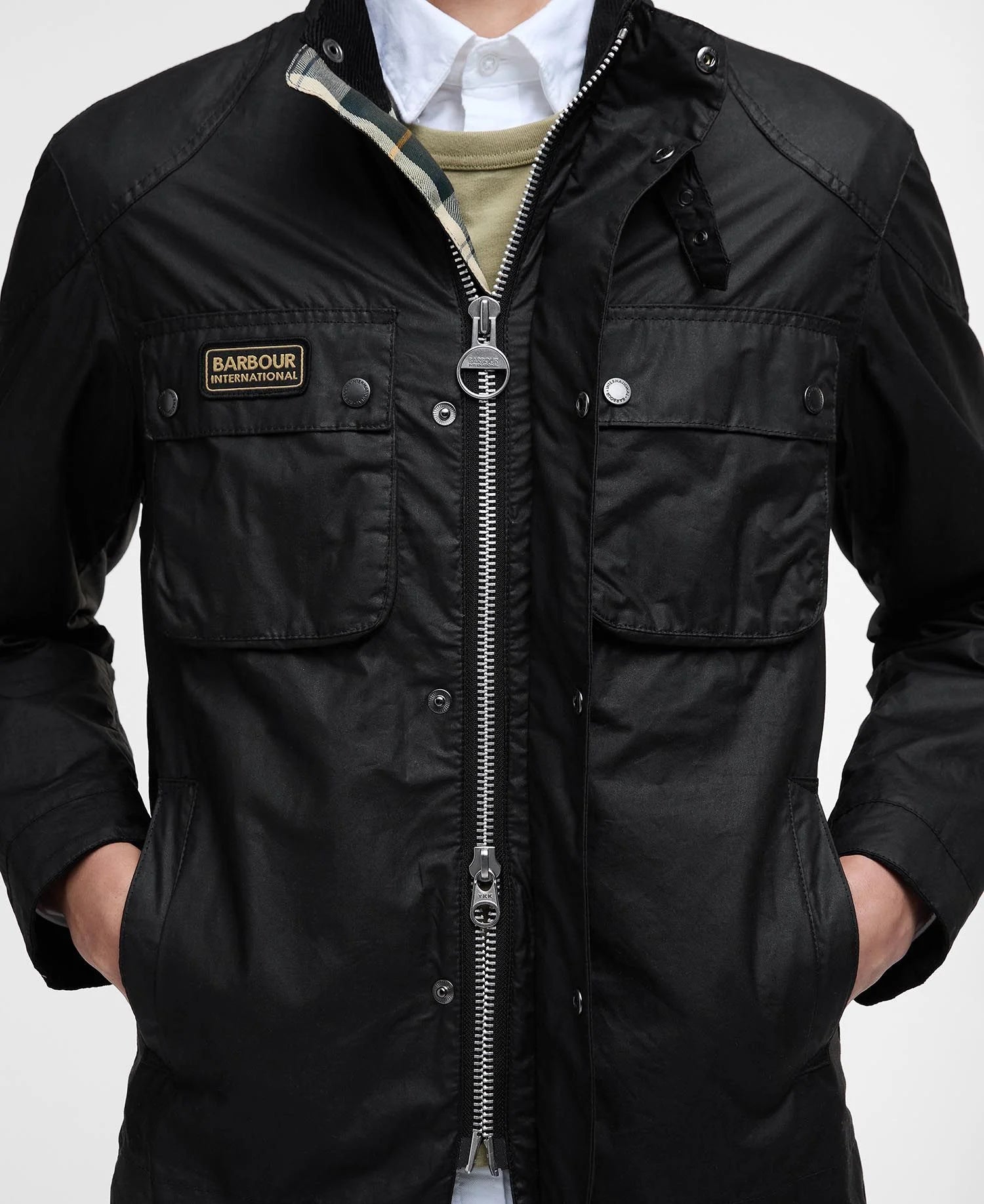 Barbour International Merton Wax Jacket - Black