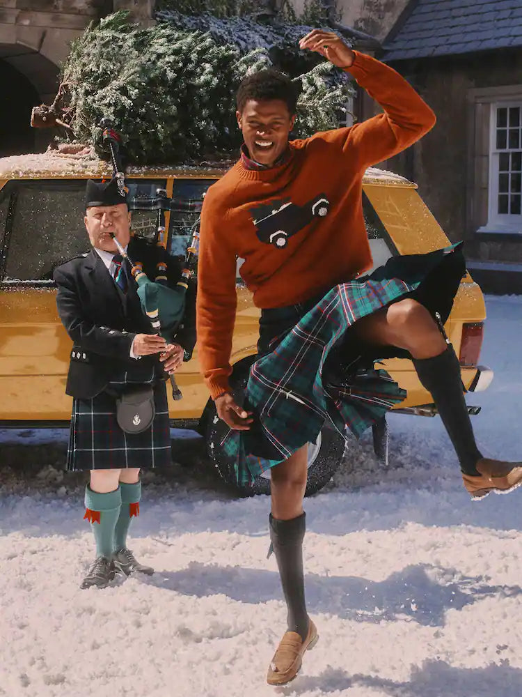 Joules Offroad Orange Crew Neck Jumper