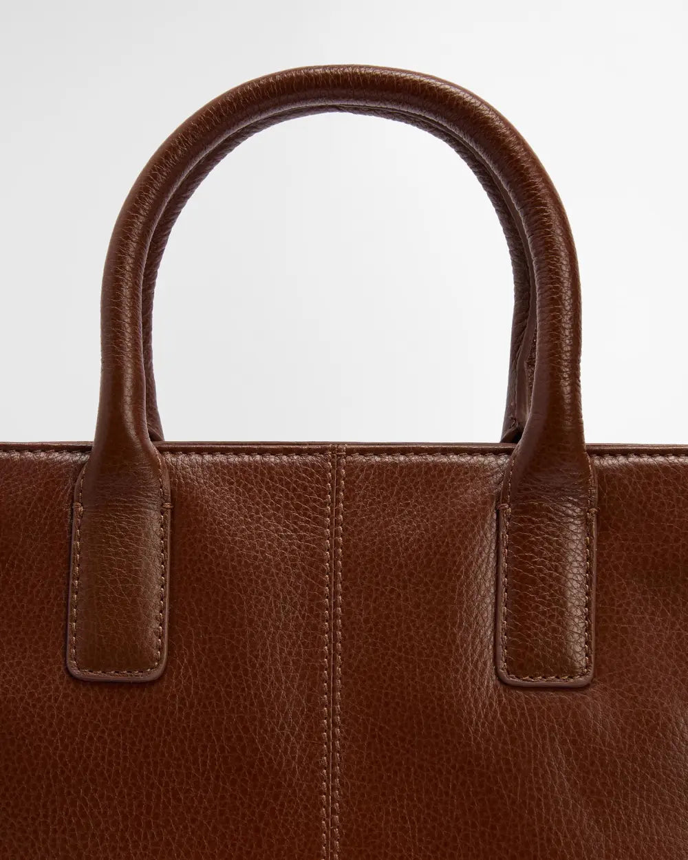 Barbour Birch Leather Tote Bag - Brown