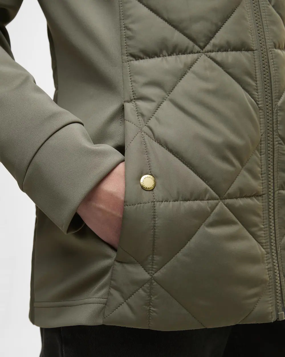 Barbour International Kya Quilted Sweat - Dusky Khaki