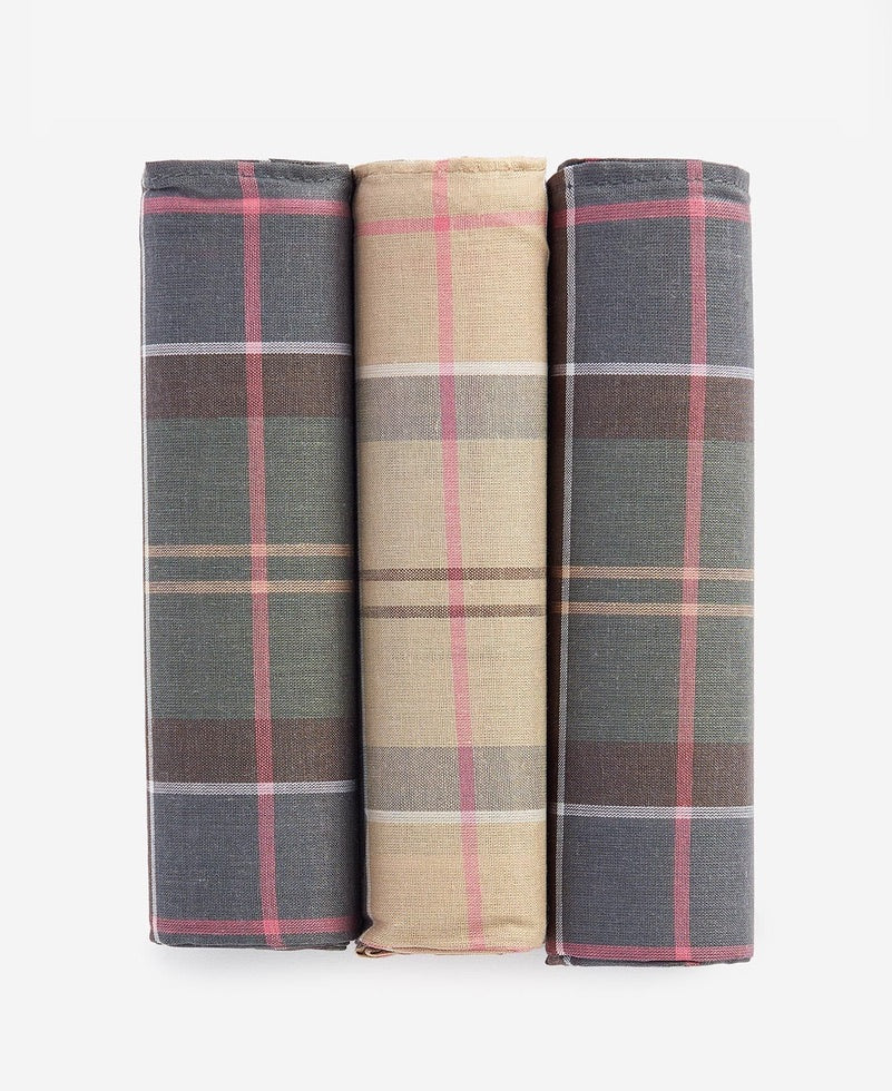 Barbour Tartan Handkerchief 3 Pack - Classic Tartans