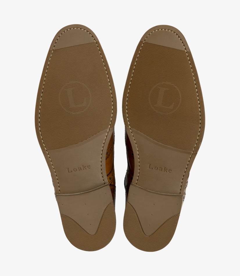 Loake Kerridge Tan Leather Brogue Shoes
