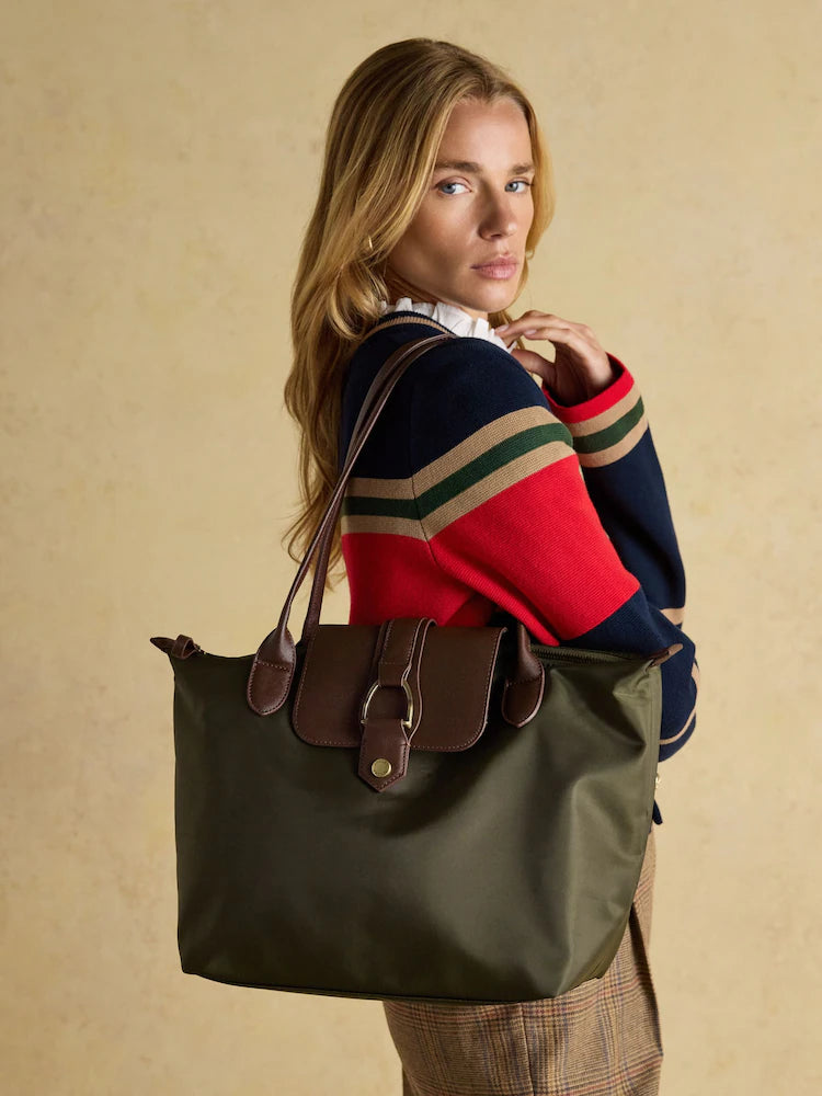Joules Edie Khaki Shopper Bag