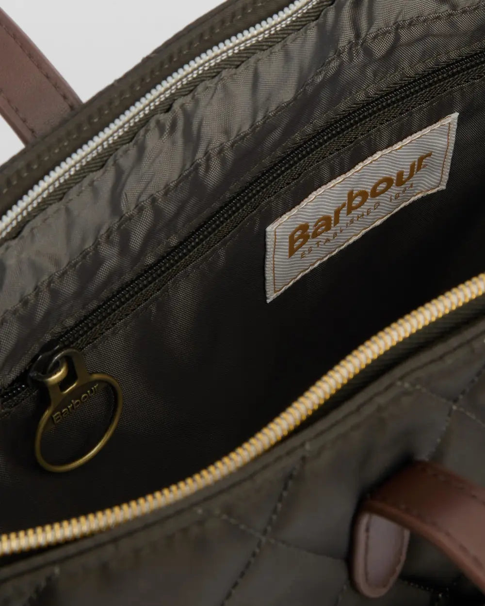 Barbour Quilted Tote Bag - Olive