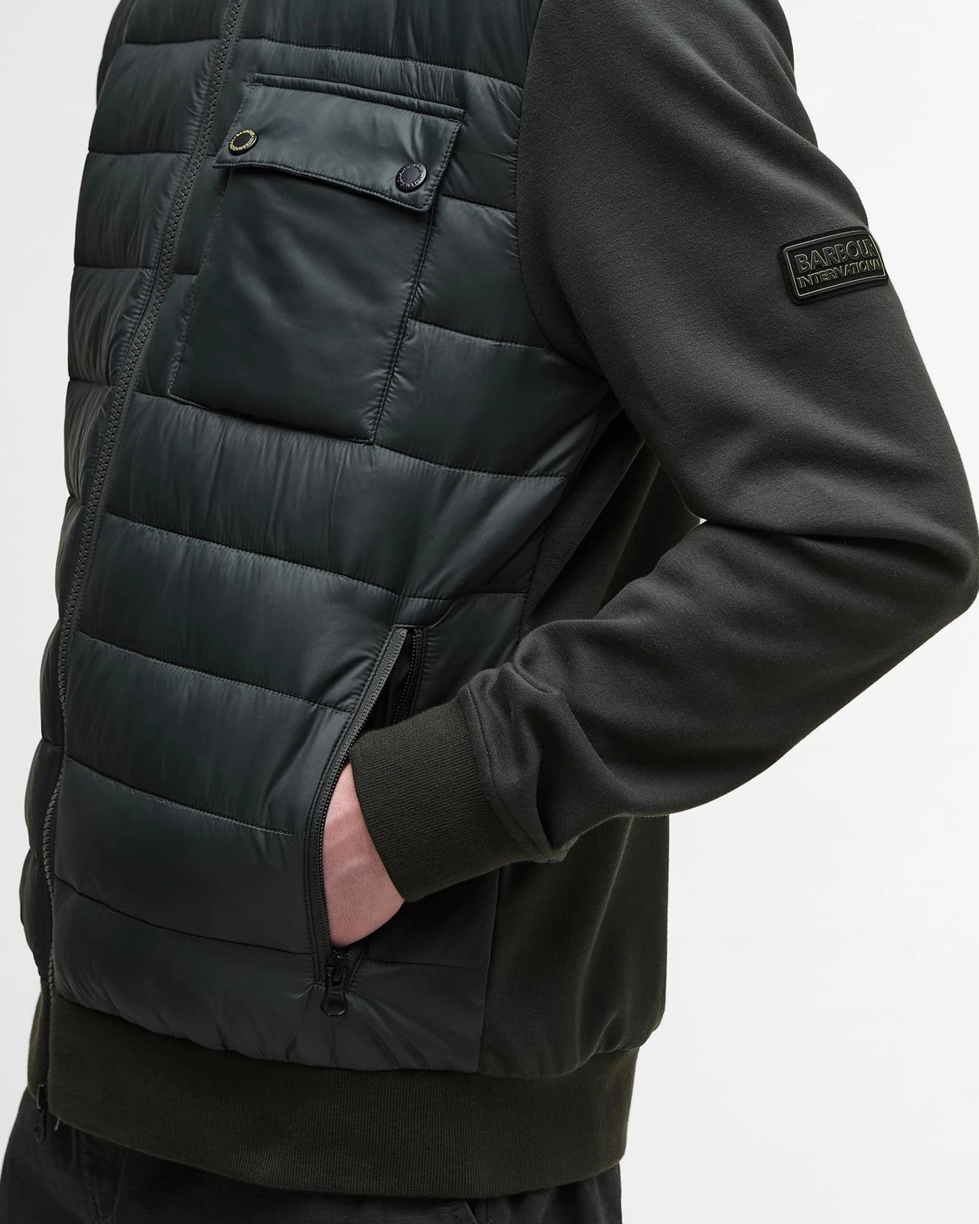 Barbour International Heysham Quilted Sweatshirt - Black