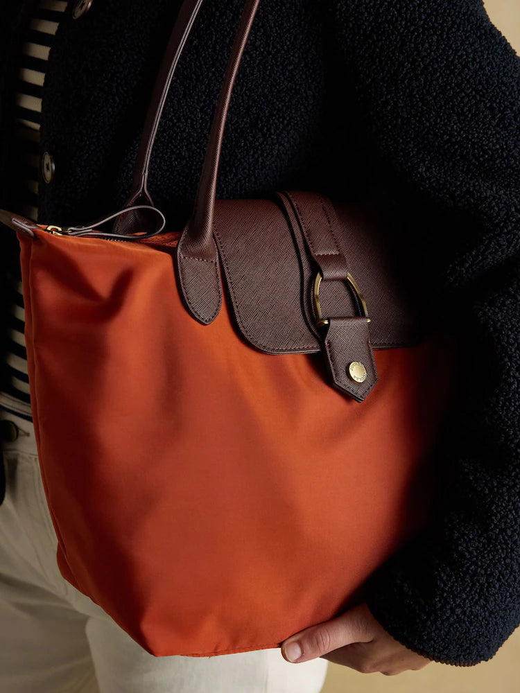 Joules Edie Orange Shopper Bag