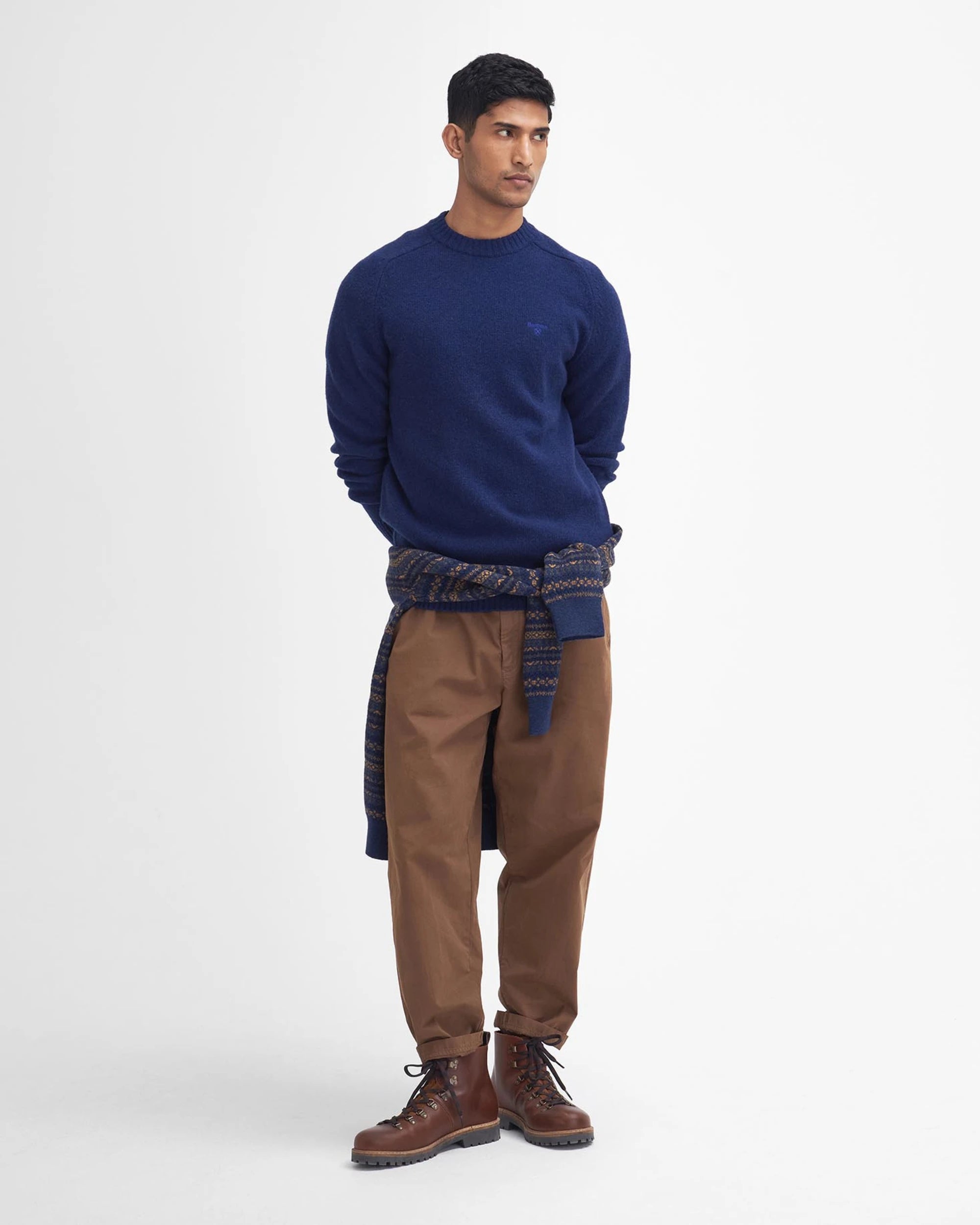Barbour Grangetown Crew Neck Sweater - Inky Blue