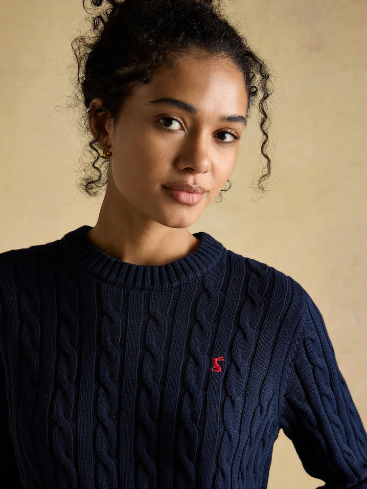 Joules Classic Cable Knit Jumper - Navy