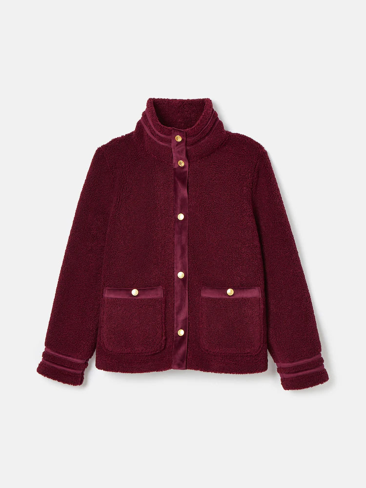 Joules Fleur Red Fleece Jacket