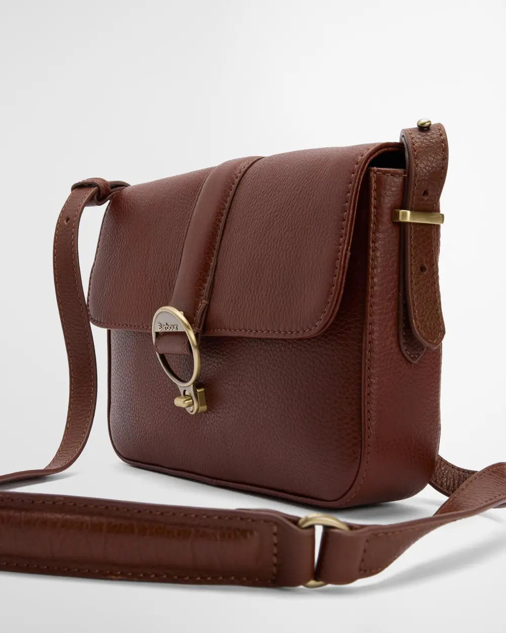 Barbour Rosa Leather Crossbody Bag - Brown