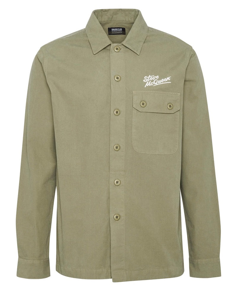 Barbour International SMQ Morand Overshirt - Bleached Olive