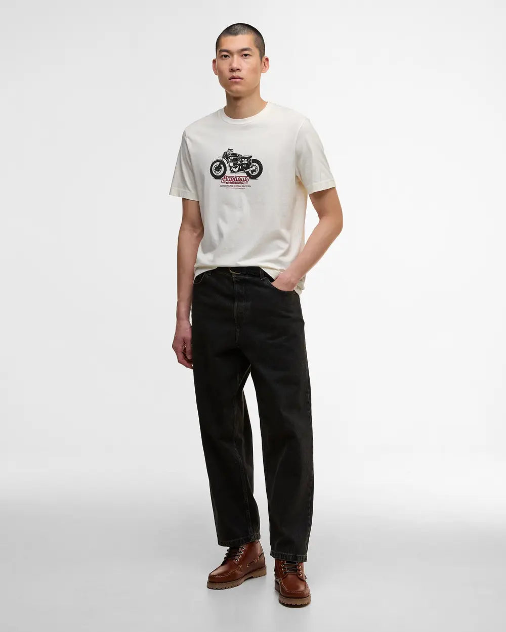 Barbour International Cruise Graphic T-Shirt - Whisper White