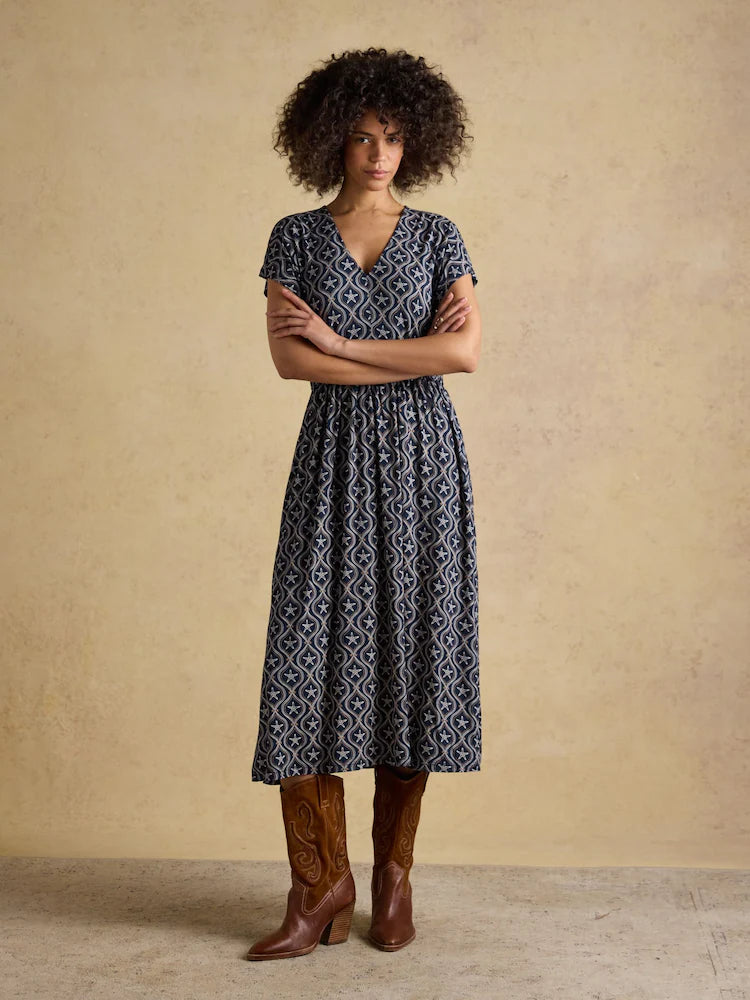 joules midi dress Joules Nia Navy Short Sleeve Jersey Midi Dress