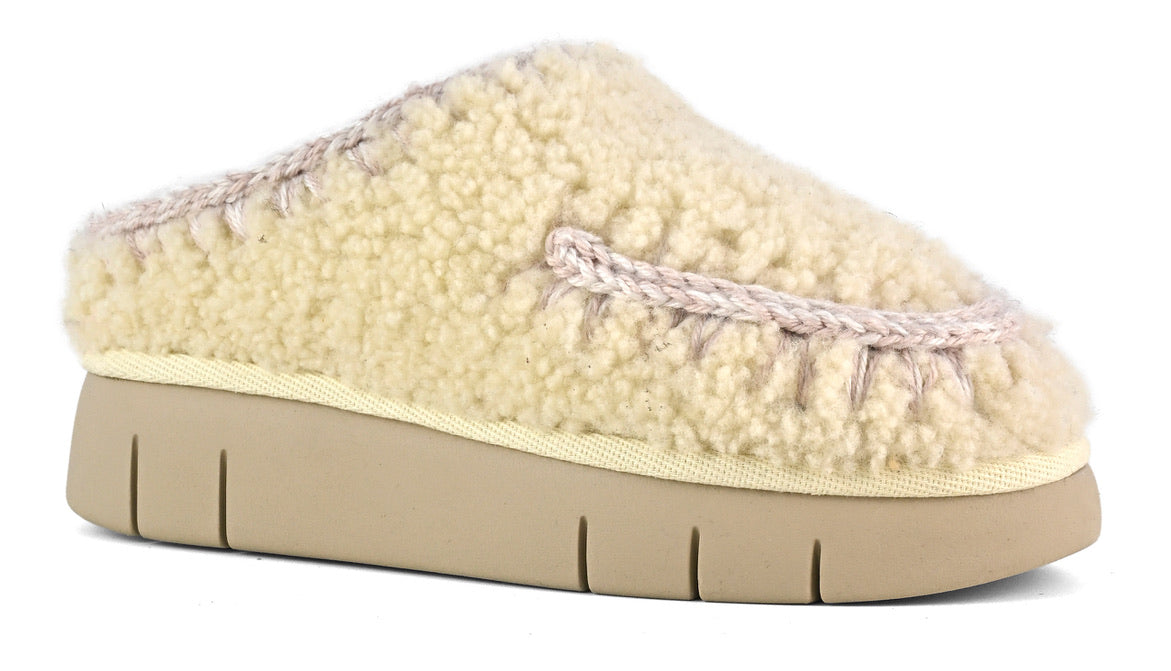 Mou Boots Bounce Clog Maxi Stitching - Vanilla