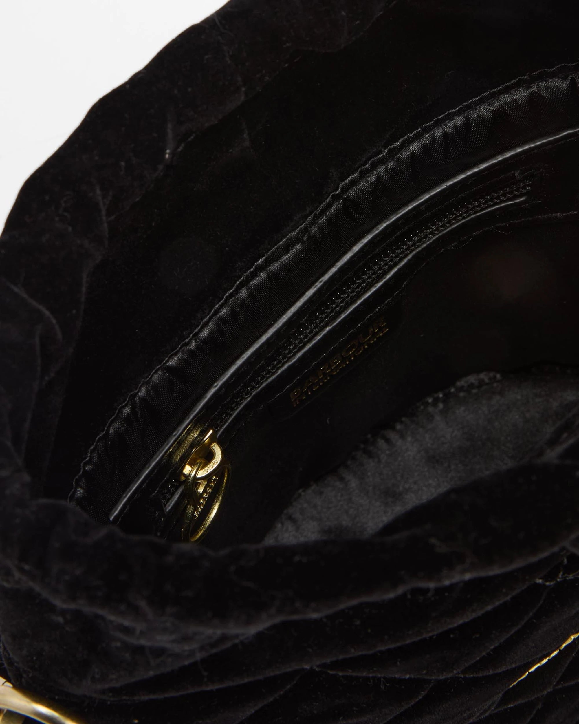 Barbour International Quilted Balham Mini Bucket Bag - Velvet Black