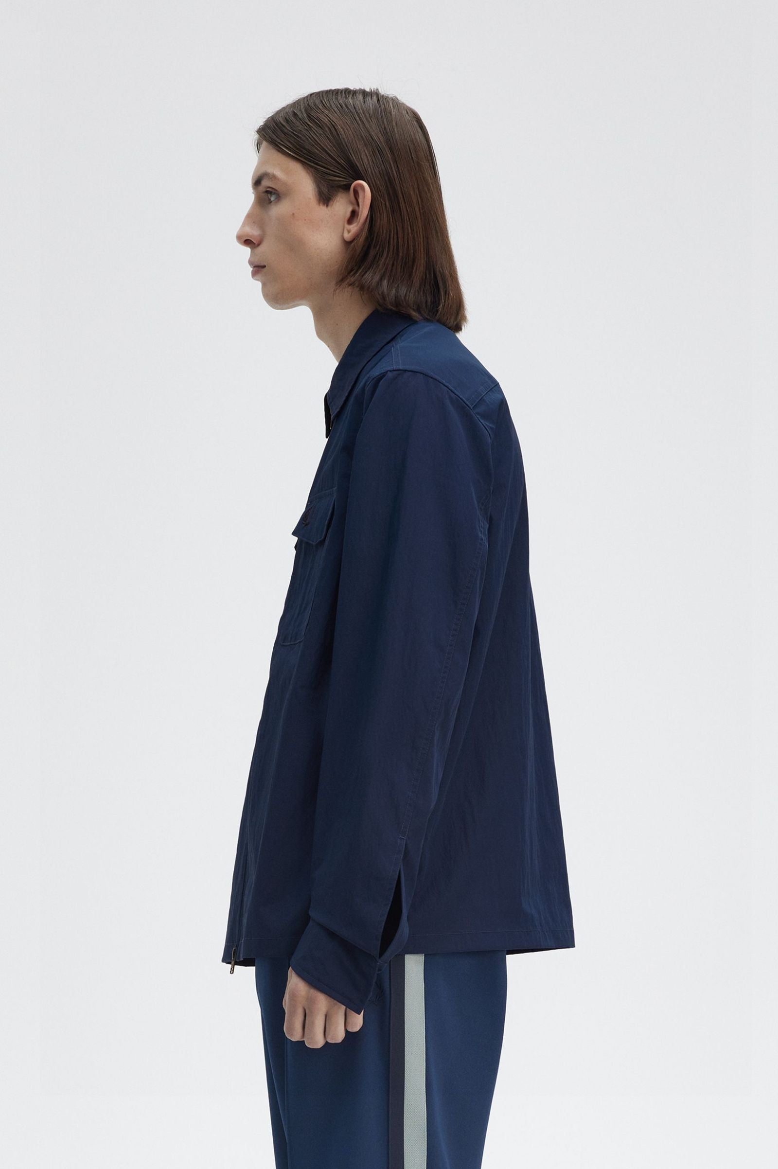 Fred Perry Zip Through Overshirt - Navy